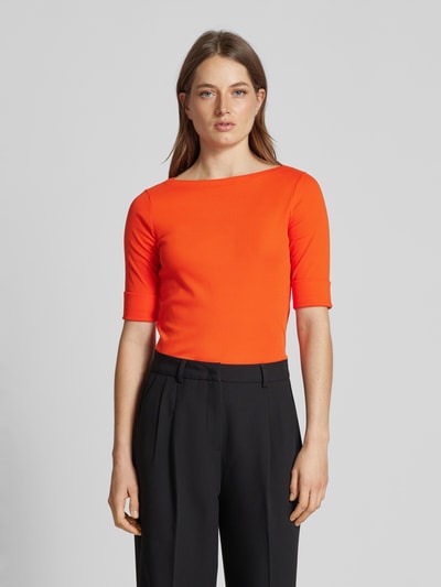 Lauren Ralph Lauren T-Shirt mit U-Boot-Ausschnitt Modell 'JUDY' Orange 4