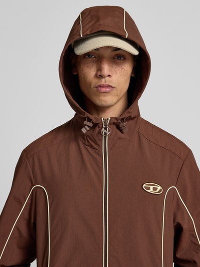 Diesel Regular Fit Jacke mit Logo-Patch Hellbraun 3