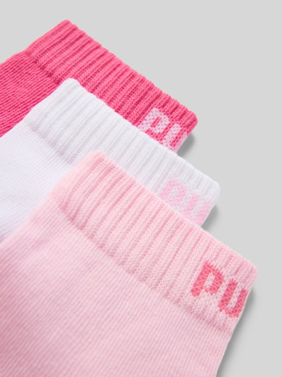 PUMA Damen Sneakersocken im 3er-Pack Fuchsia 2