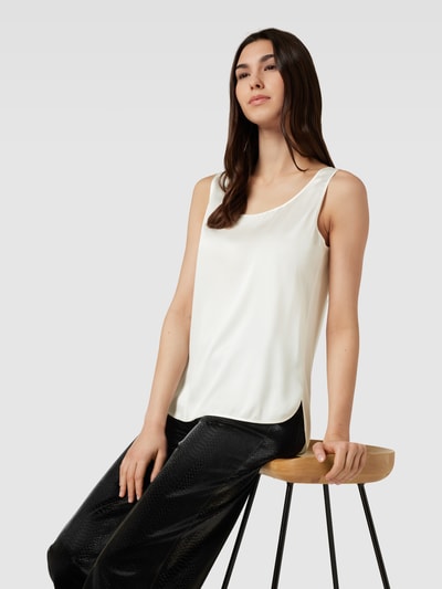 MaxMara Leisure Top bluzkowy w jednolitym kolorze model ‘PAN’ Biały 3