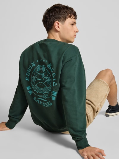 Edwin Sweatshirt met ronde hals Donkergroen - 3