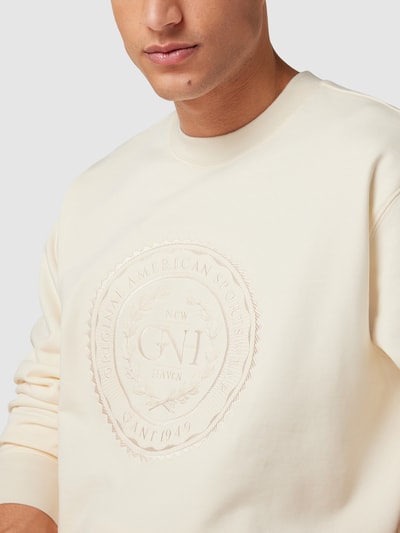 Gant Sweatshirt met logostitching, model 'Monogram' Offwhite - 3