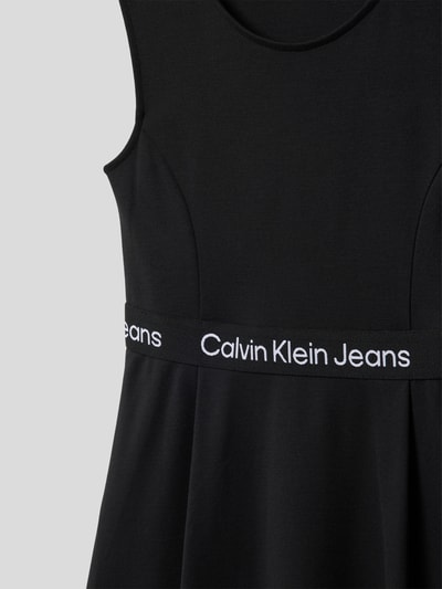 Calvin Klein Jeans Knielange jurk met logostrepen Zwart - 2