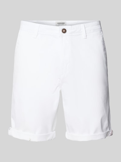 Jack & Jones Regular Fit Bermudas in unifarbenem Design Modell 'BOWIE' Weiss 2