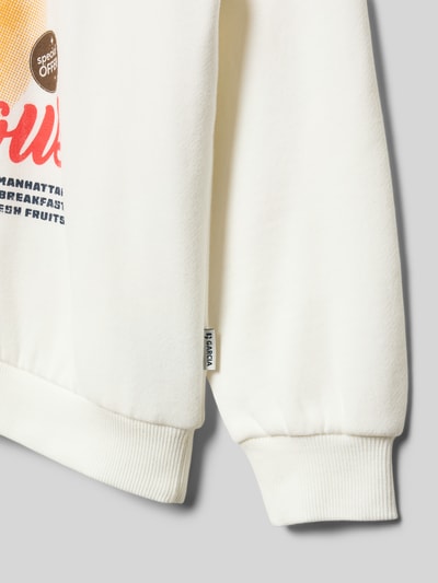 Garcia Sweatshirt met labelprint Wit - 2