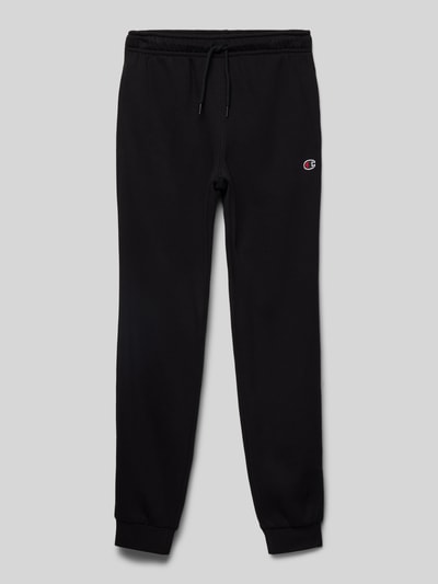 CHAMPION Regular Fit Sweatpants mit Logo-Badge Black 1