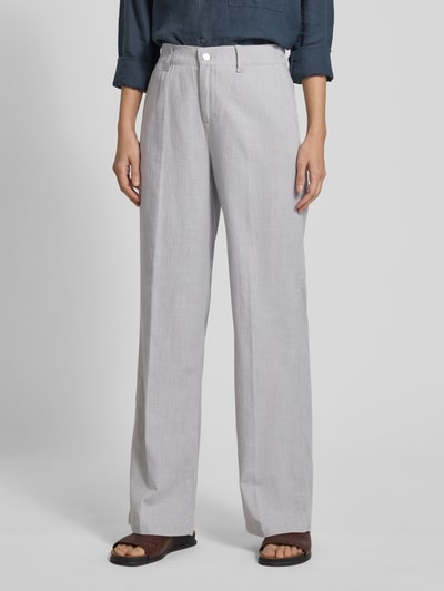 Angels Stoffen broek met persplooien, model 'Liz Jump' Lichtgrijs - 4