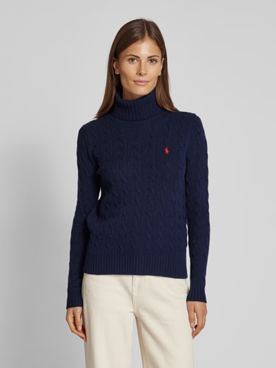 Polo Ralph Lauren Rollkragenpullover aus Lammwolle-Kaschmir-Mix Dunkelblau 4