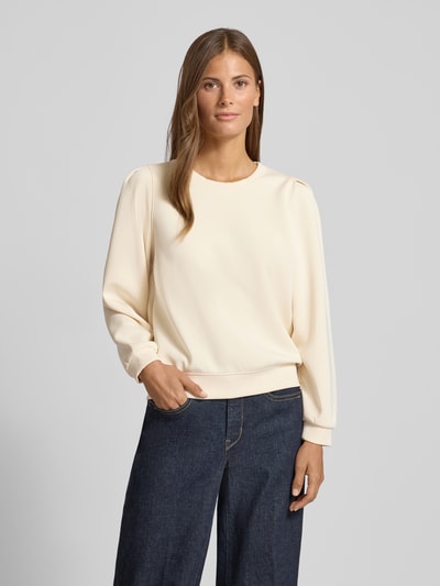 s.Oliver RED LABEL Regular Fit Sweatshirt aus Modal-Mix Offwhite 4