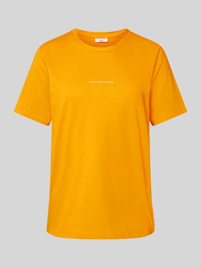 Marc O'Polo Denim T-shirt met labelprint Oranje - 2