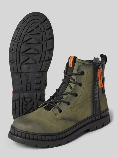 bugatti Boots mit Schnür- und Reißverschluss Modell 'Pallario' Dunkelgruen 4