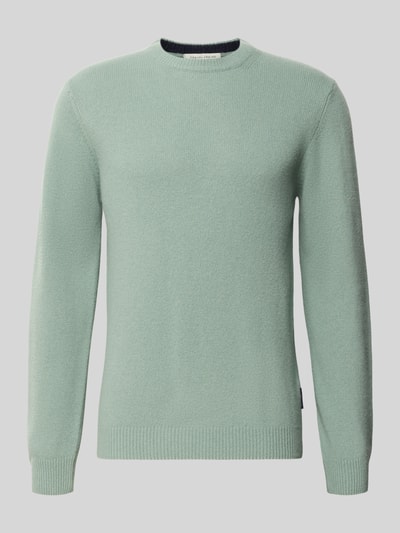 Produktfoto, Strickpullover mit Rundhalsausschnitt Modell 'KARL' von Casual Friday im Regular Fit aus Baumwoll-Mix in Mintgrün, glatte Textur