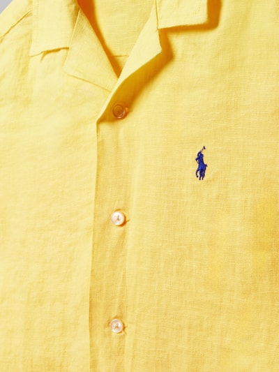 Polo Ralph Lauren Kids Regular fit linnen overhemd met reverskraag, model 'ANDY' Geel - 2