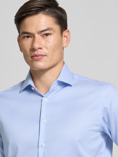 Christian Berg Men Regular Fit Business-Hemd aus reiner Baumwolle Bleu 3