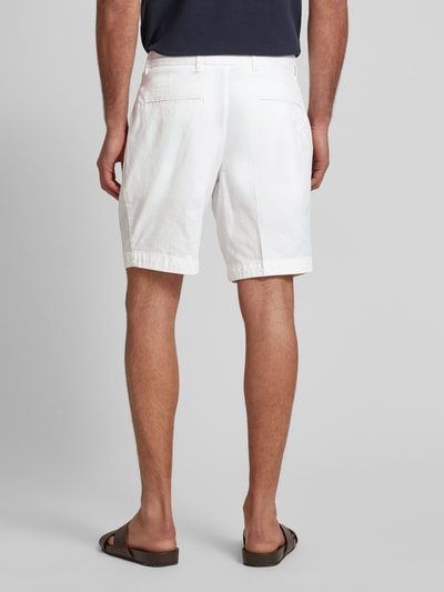 BOSS Slim Fit Shorts mit Gürtelschlaufen Modell 'Slice' Weiss 5