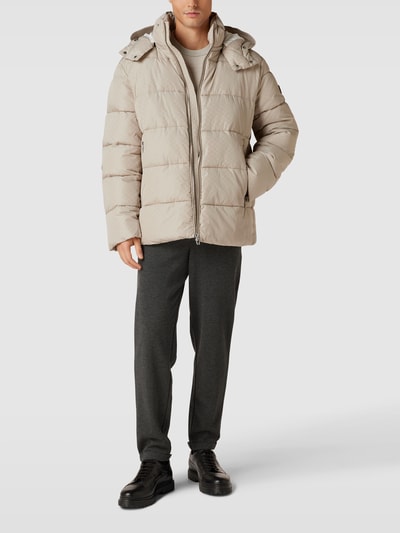 JOOP! Collection Steppjacke mit abnehmbarer Kapuze Modell 'Dogles' Beige 1