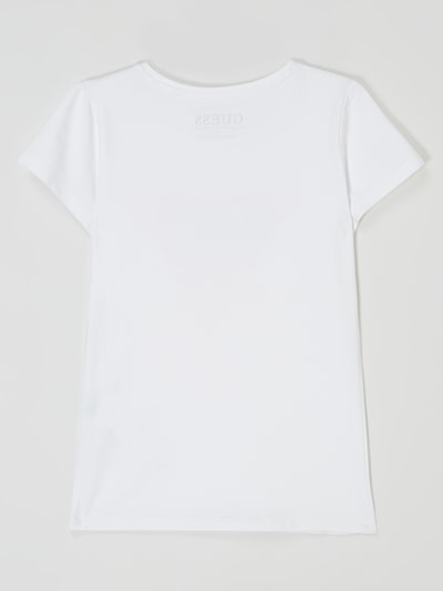 Guess T-shirt met glittereffect  Wit - 3