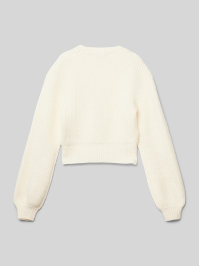 Garcia Strickpullover mit gerippten Abschlüssen Offwhite 3