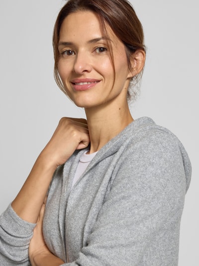 Vero Moda Kurtka z dzianiny o kroju regular fit z kapturem model ‘DOFFY’ Jasnoszary melanż 3