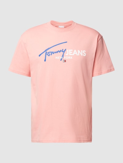 Tommy Jeans T-shirt z nadrukiem z logo model ‘SPRAY POP COLOR’ Różowawy 2