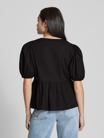 Pieces Relaxed fit tuniek in wikkellook, model 'JOLLY' Zwart - 5