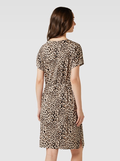 Christian Berg Woman Knielanges Kleid mit Animal-Print Sand 5