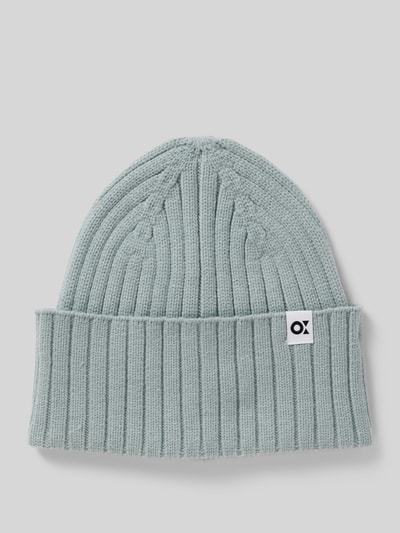 OPUS Czapka beanie z detalem z logo model ‘Adela’ Lodowy błękitny 1