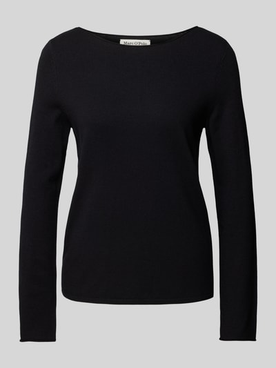 Marc O'Polo Regular Fit Strickpullover aus weichem Schurwoll-Mix mit Rollsaum Black 2