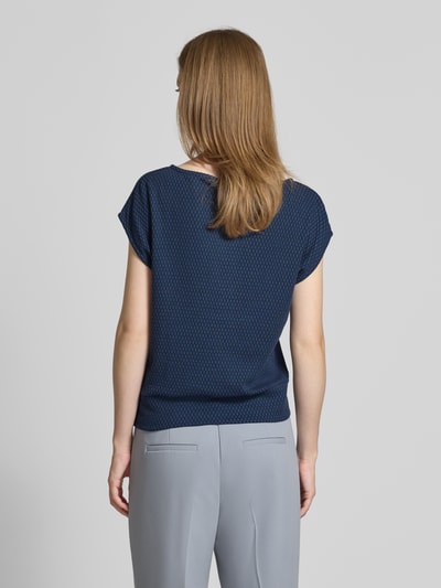 OPUS T-Shirt mit Strukturmuster Modell 'Sumsala' Marine 5