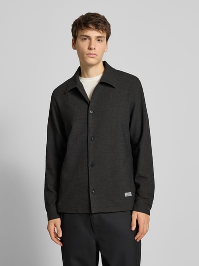 Marc O'Polo Denim Regular Fit Freizeithemd mit Viskose-Anteil  Anthrazit Melange 4