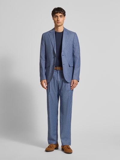 Matinique Regular Fit Chino aus Leinen-Baumwoll-Mix Modell 'hart' Blau 1