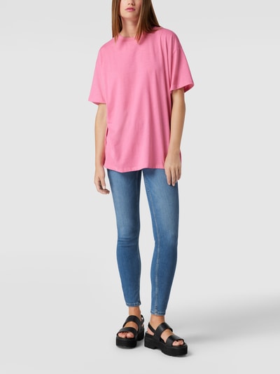 REVIEW Skinny Jeans mit Label-Patch Dunkelblau 1