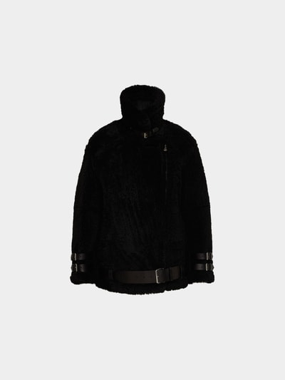Halfboy Lederjacke im Biker-Look Schwarz 2