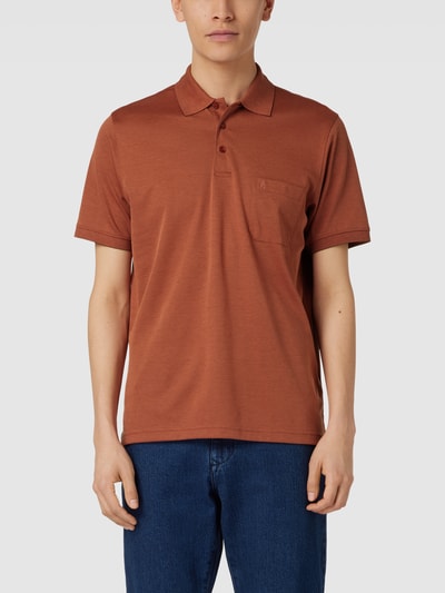 RAGMAN Poloshirt mit Label-Detail Rostrot 4