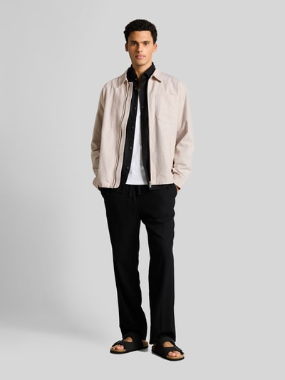 Tom Tailor Regular Fit Blouson aus Leinen-Baumwolle-Mix Beige 1