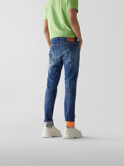 Dsquared2 Slim Fit Jeans im Used-Look Dunkelblau 5