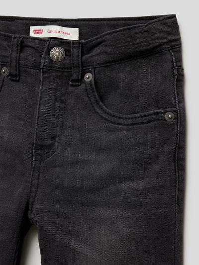 Levi’s® Kids Tapered fit jeans met labeldetail, model '512' Zwart - 2