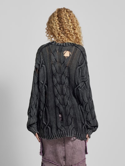 The Ragged Priest Cardigan im Destroyed-Look Modell 'ECHO' Anthrazit 5