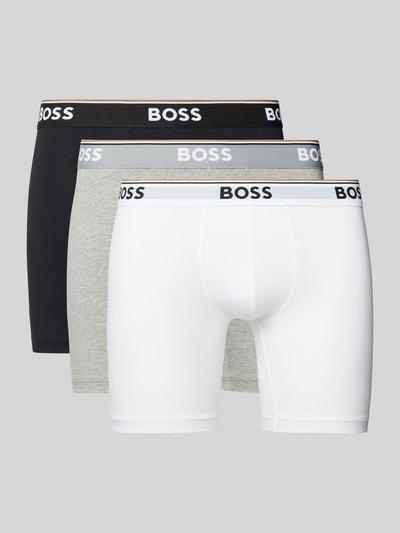 BOSS Boxershorts mit elastischem Logo-Bund im 3er-Pack Offwhite 1