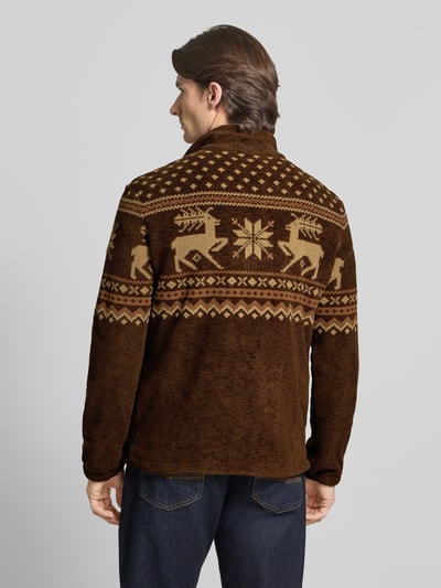 Polo Ralph Lauren Sweatshirt mit Stehkragen Dunkelbraun 5