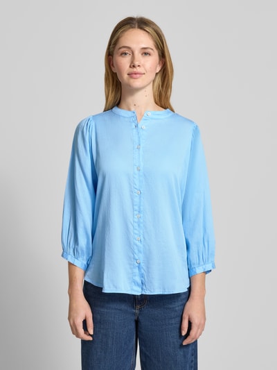 0039 Italy Regular Fit Bluse mit Rundhalsausschnitt Modell 'FAVIOLA' Bleu 4