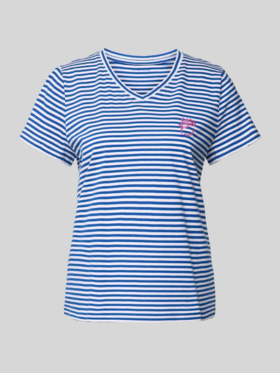 Tom Tailor T-shirt met V-hals Koningsblauw - 2