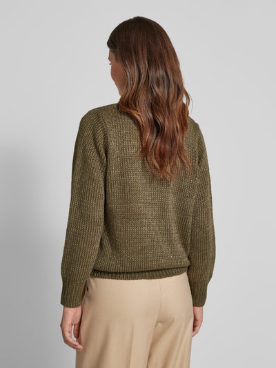 Soyaconcept Strickpullover mit Effektgarn Modell 'NALIKKA' Khaki 5