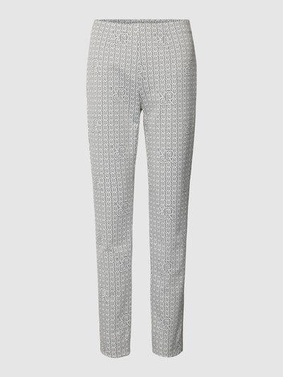 Raffaello Rossi Stoffen broek met all-over motief, model 'PENNY' Lichtgrijs - 2