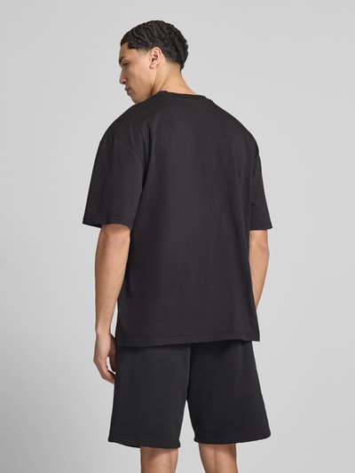 PEGADOR t-shirt o kroju oversized z wyhaftowanym logo Czarny 5
