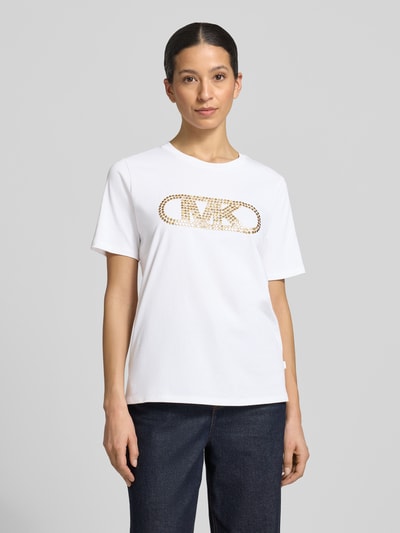 MICHAEL Michael Kors T-Shirt mit Logo und Rundhalsausschnitt Weiss 4