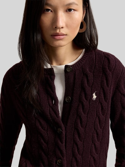 Polo Ralph Lauren Regular Fit Strickjacke aus Wolle mit Kaschmir-Anteil Anthrazit 3