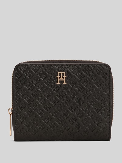 Tommy Hilfiger Portemonnaie aus Kunstleder mit Allover-Logo-Print Black 1