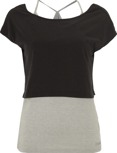 Bench 2-in-1-Shirt mit Spaghettiträgern und Racerback (black