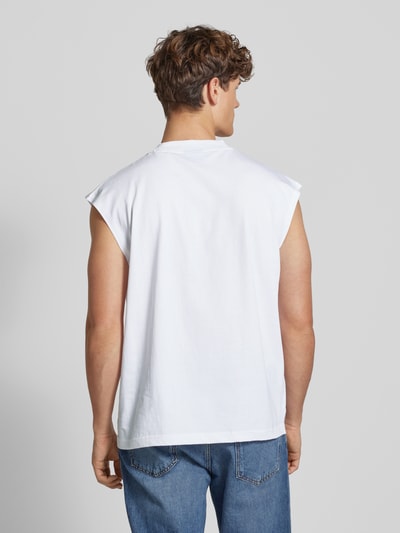 Hugo Blue Tanktop met labeldetail, model 'Navertz' Wit - 5